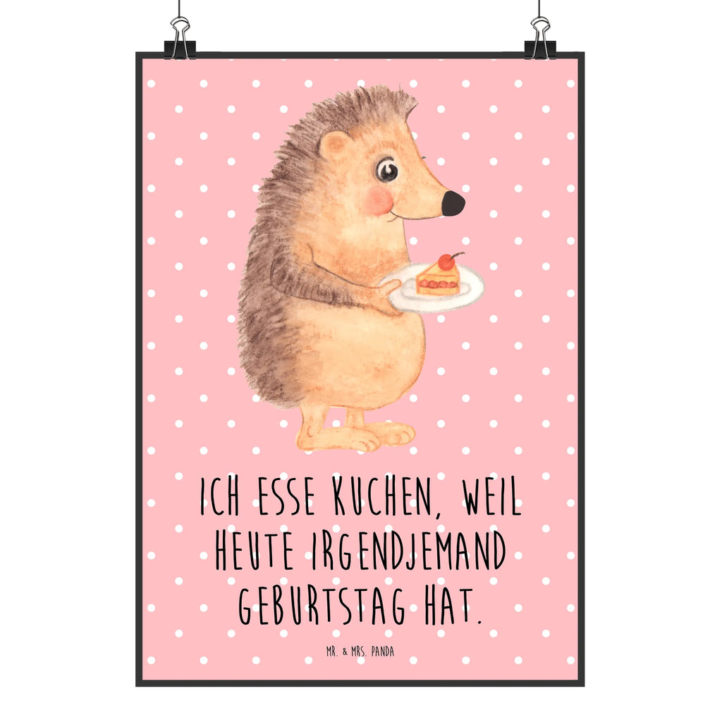 Poster Hedgehog piece of cake Wanddeko Bild, Mr. & Mrs. Panda Poster, Wanddeko, Wanddekoration, Designposter, Kinderposter, Raumdekoration, Kunstdruck, Wandposter, Handgemaltes Poster, Posterdruck, Küchenposter, Bild, Poster, Tiermotive, Gute Laune, lustige Sprüche, Tiere, Geburtstagskuchen, Einladung Party, Kuchen backen, Backen Geschenk, Torte, Kuchen, Essen Spruch, Igel