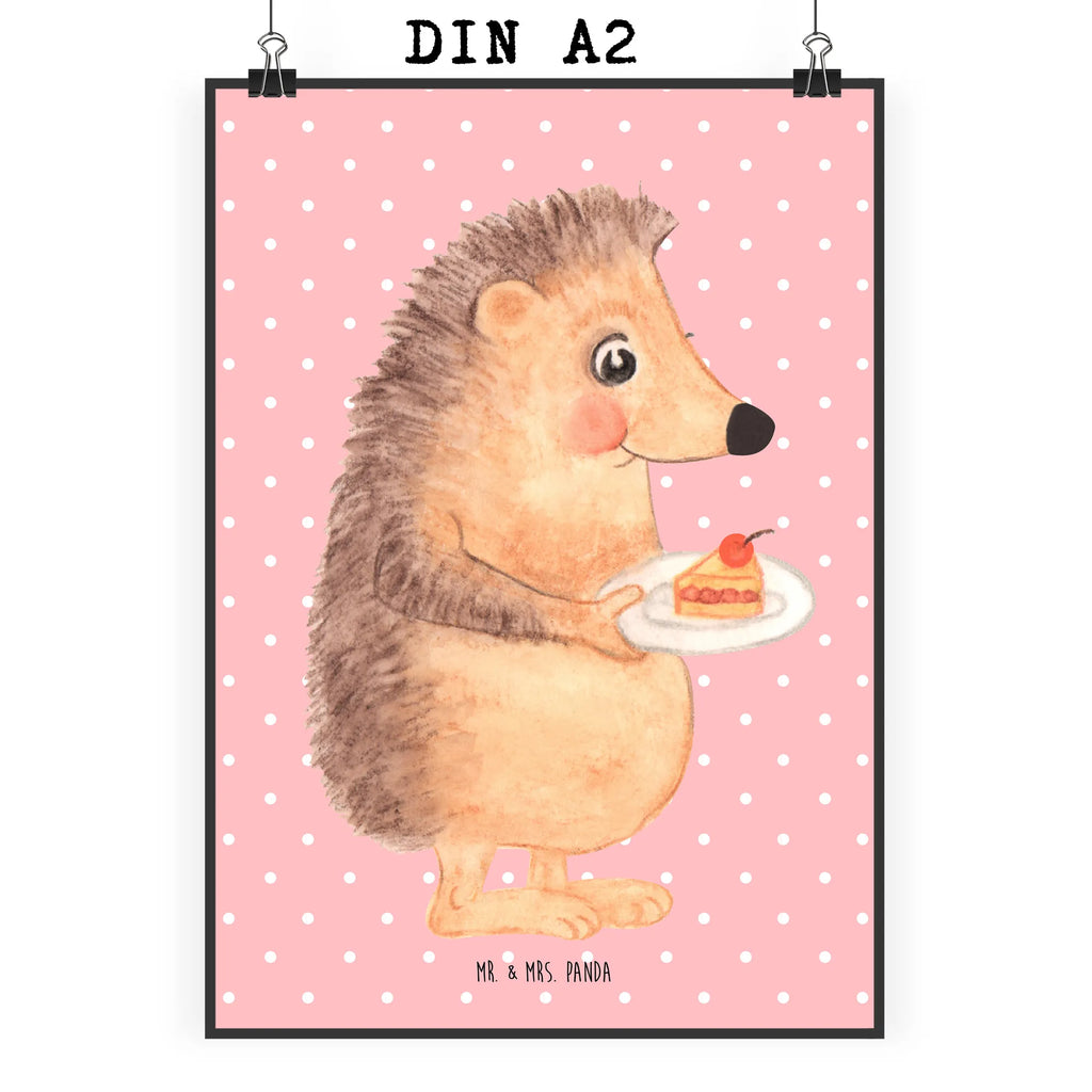 Poster Hedgehog piece of cake Wanddeko Bild, Mr. & Mrs. Panda Poster, Wanddeko, Wanddekoration, Designposter, Kinderposter, Raumdekoration, Kunstdruck, Wandposter, Handgemaltes Poster, Posterdruck, Küchenposter, Bild, Poster, Tiermotive, Gute Laune, lustige Sprüche, Tiere, Geburtstagskuchen, Einladung Party, Kuchen backen, Backen Geschenk, Torte, Kuchen, Essen Spruch, Igel