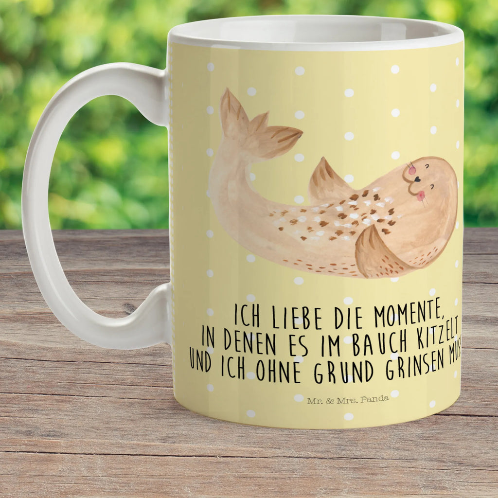 Child's mug seal Lay kindergarten, camping mug, coffee cup, plastic cup, mug, drinking cup, small animals, cute, funny, cute animal motives, hand drawn, small world, funny sayings, good mood, happy, gifts, gift ideas, special gifts, animal lover, card, laughter, beach, seal, seals, joy, North Sea, Seal, sea animal, Baltic Sea