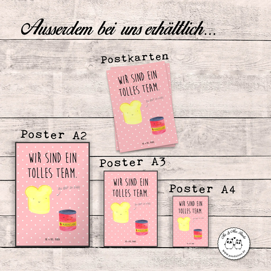 Plakat Tost dżem Mr. & Mrs. Panda Poster, Wanddeko Bild, Kunstdruck, kunstposter, Designposter, Posterdruck, Bild, kunstdruck poster, Wanddekoration, Plakat, Wandschmuck, wandkunst, grafikposter, Deko Bild, drucke, Poster, Wandposter, kunst für die wand, Wandbild, Bild für Wand, wanddeko, wanddruck, Gute Laune, Tiermotive, Tiere, Lustige Sprüche, Küche Spruch, Frühstück Einladung, Marmelade, Süße Postkarte, Toastbrot, Dreamteam, Brot, Süß, Toast, Küche Deko