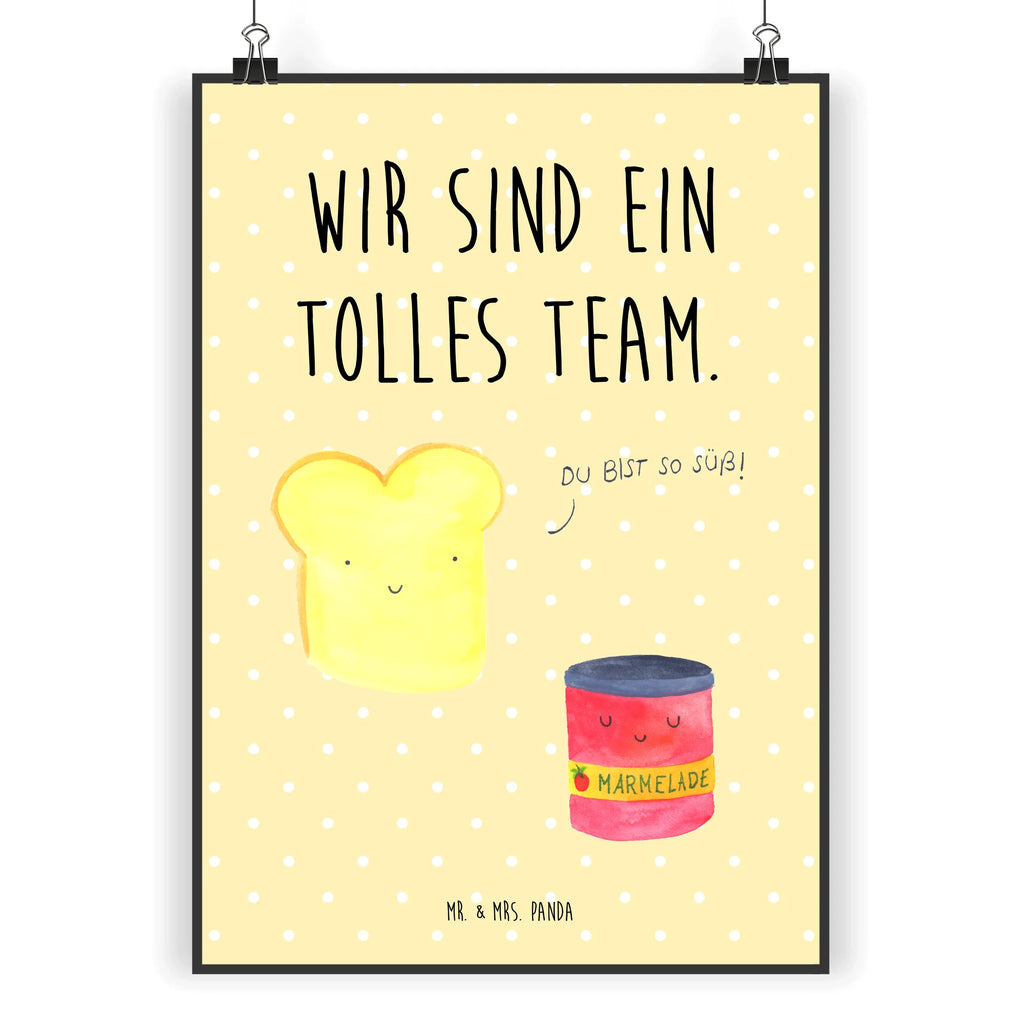 Plakat Tost dżem Mr. & Mrs. Panda Poster, Wanddeko Bild, Kunstdruck, kunstposter, Designposter, Posterdruck, Bild, kunstdruck poster, Wanddekoration, Plakat, Wandschmuck, wandkunst, grafikposter, Deko Bild, drucke, Poster, Wandposter, kunst für die wand, Wandbild, Bild für Wand, wanddeko, wanddruck, Gute Laune, Tiermotive, Tiere, Lustige Sprüche, Küche Spruch, Frühstück Einladung, Marmelade, Süße Postkarte, Toastbrot, Dreamteam, Brot, Süß, Toast, Küche Deko