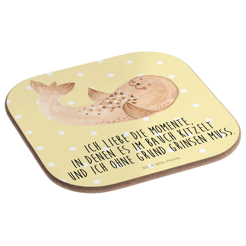 Square coaster seal Lay Korkuntersetzer, Tassen Untersetzer, Untersetzer Gläser, Untersetzer, Getränkeuntersetzer, Untersetzer Holz, Bierdeckel, Glasuntersetzer, Untersetzer aus Holz, Untersetzer für Gläser, Untersetzer Design, Holzuntersetzer, Tiermotive, Gute Laune, lustige Sprüche, Tiere, Ostsee, Seehund, Robbe, Robben, Lachen, Meerestier, Strand, Freude, Nordsee