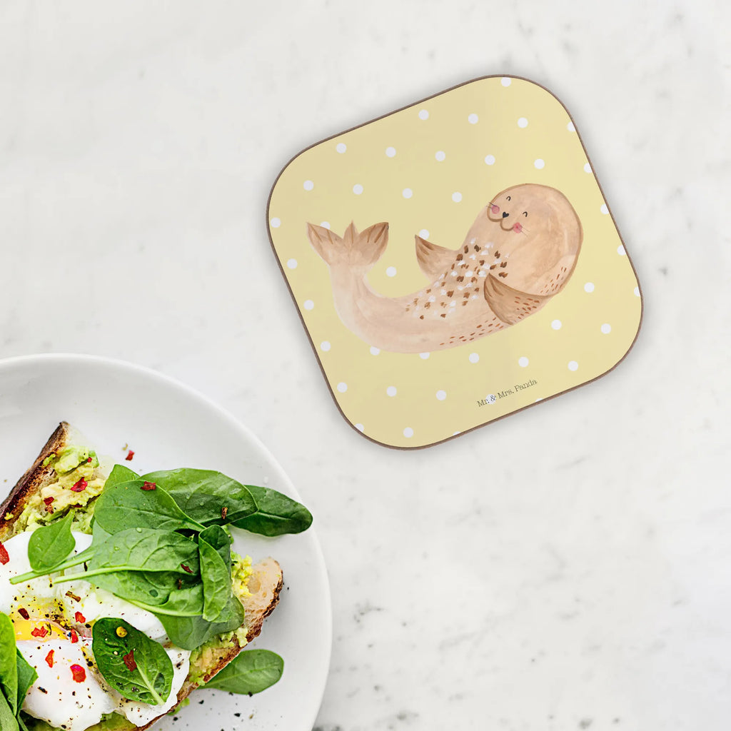 Square coaster seal Lay Korkuntersetzer, Tassen Untersetzer, Untersetzer Gläser, Untersetzer, Getränkeuntersetzer, Untersetzer Holz, Bierdeckel, Glasuntersetzer, Untersetzer aus Holz, Untersetzer für Gläser, Untersetzer Design, Holzuntersetzer, Tiermotive, Gute Laune, lustige Sprüche, Tiere, Ostsee, Seehund, Robbe, Robben, Lachen, Meerestier, Strand, Freude, Nordsee