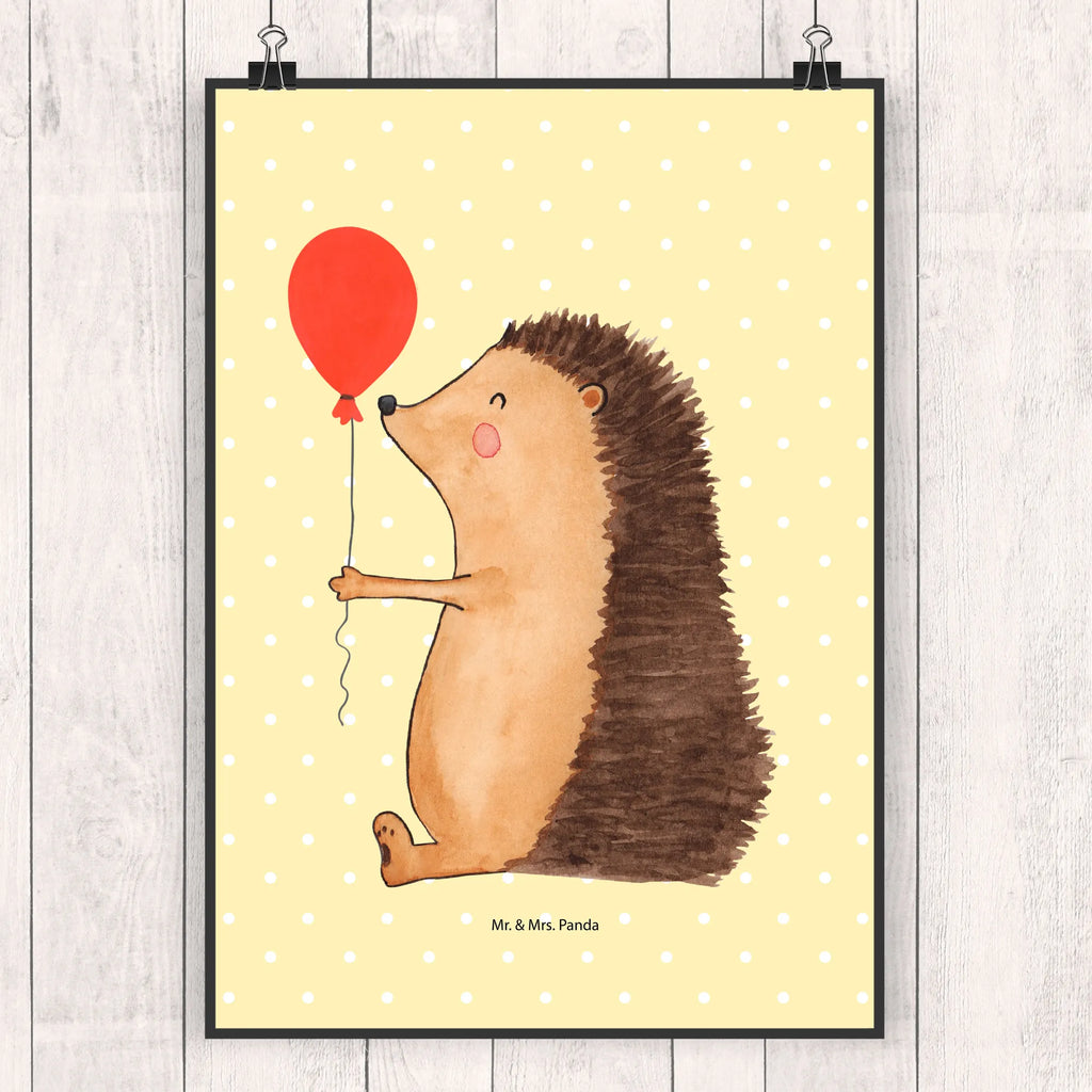 Poster Hedgehog balloon kunstdruck poster, wandkunst, kunstposter, grafikposter, Plakat, Posterdruck, wanddeko, Wandschmuck, Mr. & Mrs. Panda Poster, Wandbild, Bild, Wanddeko Bild, Designposter, Poster, Wandposter, Bild für Wand, Deko Bild, drucke, Wanddekoration, Kunstdruck, wanddruck, kunst für die wand, Gute Laune, Tiermotive, Tiere, Lustige Sprüche, Happy Birthday, Geburtstagskind, Geburtstag, Igel, Glückwunsch, Ballon, Herzlichen Glückwunsch