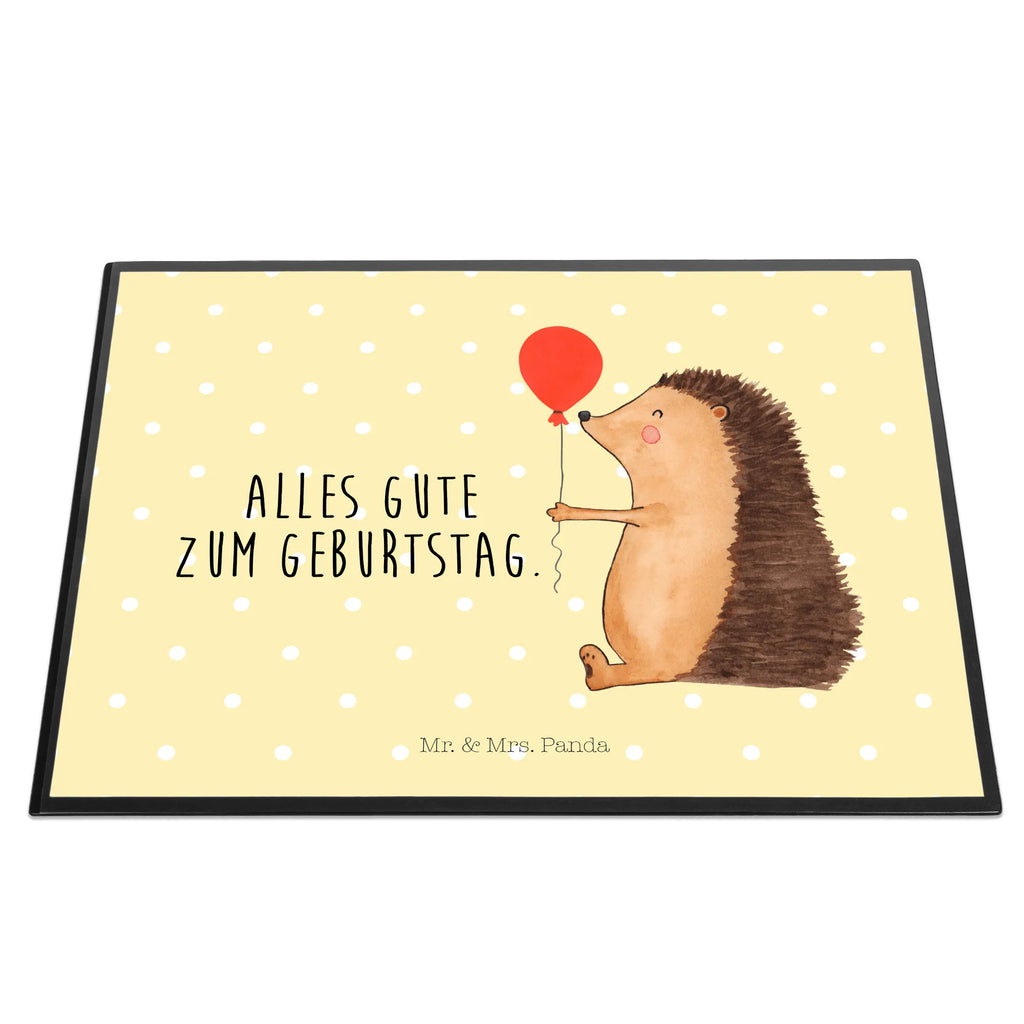 Schreibtischunterlage Igel mit Luftballon Büroartikel, Schreibtisch Unterlagen, Schreibunterlage, Bürobedarf, Schreibwaren, Schreibtischunterlage Groß, Schreibtischauflage, Tiermotive, Gute Laune, lustige Sprüche, Tiere, Glückwunsch, Ballon, Igel, Herzlichen Glückwunsch, Geburtstagskind, Happy Birthday, Geburtstag