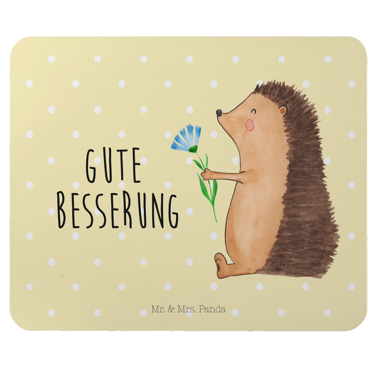Mauspad Igel Blumen