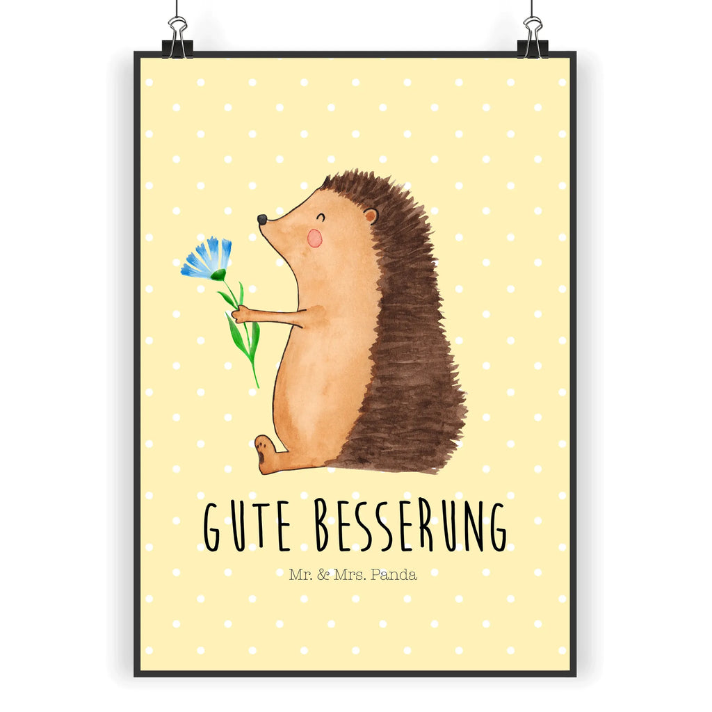 Plakat jeż Kwiaty Designposter, Mr. & Mrs. Panda Poster, Kinderposter, Kunstdruck, Raumdekoration, Wanddeko Bild, Handgemaltes Poster, Wanddekoration, Poster, Wandposter, Küchenposter, Bild, Posterdruck, Wanddeko, Tiermotive, Gute Laune, lustige Sprüche, Tiere, Krankheit, Genesungswünsche, Igel, Krankenhaus, krank, Besuch, Gute Besserung