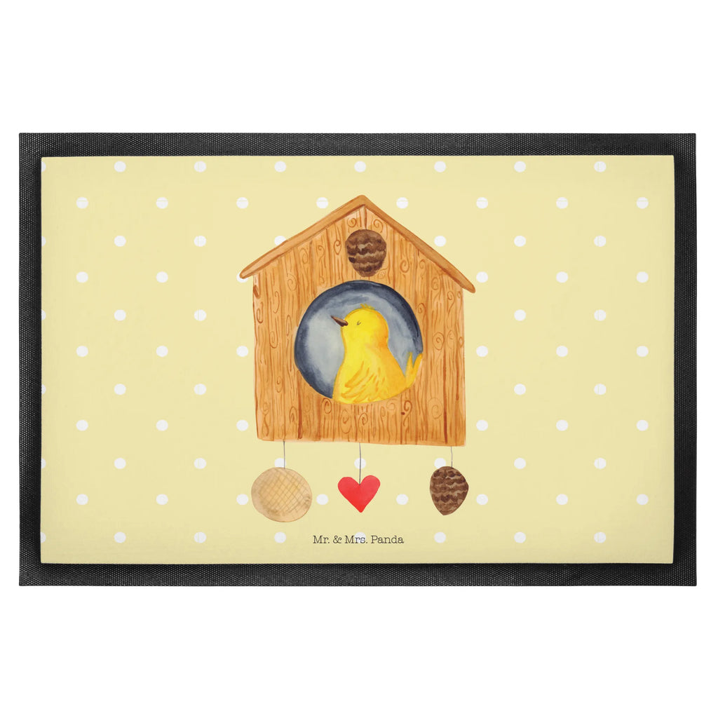 Doormat Bird House small animals, cute, funny, cute animal motives, hand drawn, small world, funny sayings, good mood, happy, gifts, gift ideas, special gifts, animal lover, card, Bird, home sweet home, home, castle, birds, our house, nest, birdhouse, house, family, apartment, favorite place