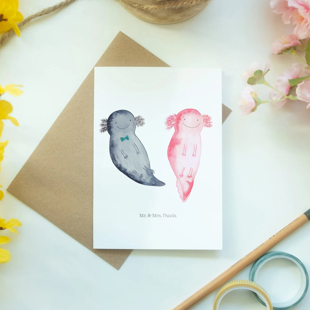 Greetings card axolotl Girlfriend vatertagskarte, einladungskarten, osterkarten, kommunionskarte, Glückwunschkarte, Beileidskarte, spruchkarte, hochzeitskarten, firmungskarte, genesungskarte, osterkarte, babykarte, Klappkarte, dankeskarten, abiturkarte, neujahrskarte, Grußkarten, Grußkarte, valentinstagskarte, jubiläumskarte, Motivkarte, glückwunschkarten, weihnachtskarten, Axolotl, Molch, Verlobter, Schwanzlurch, Lurch, Liebesbeweis, Ehemann, Lurche, Freund, Große Liebe, Jahrestag, Liebe, Axolot, Valentinstag