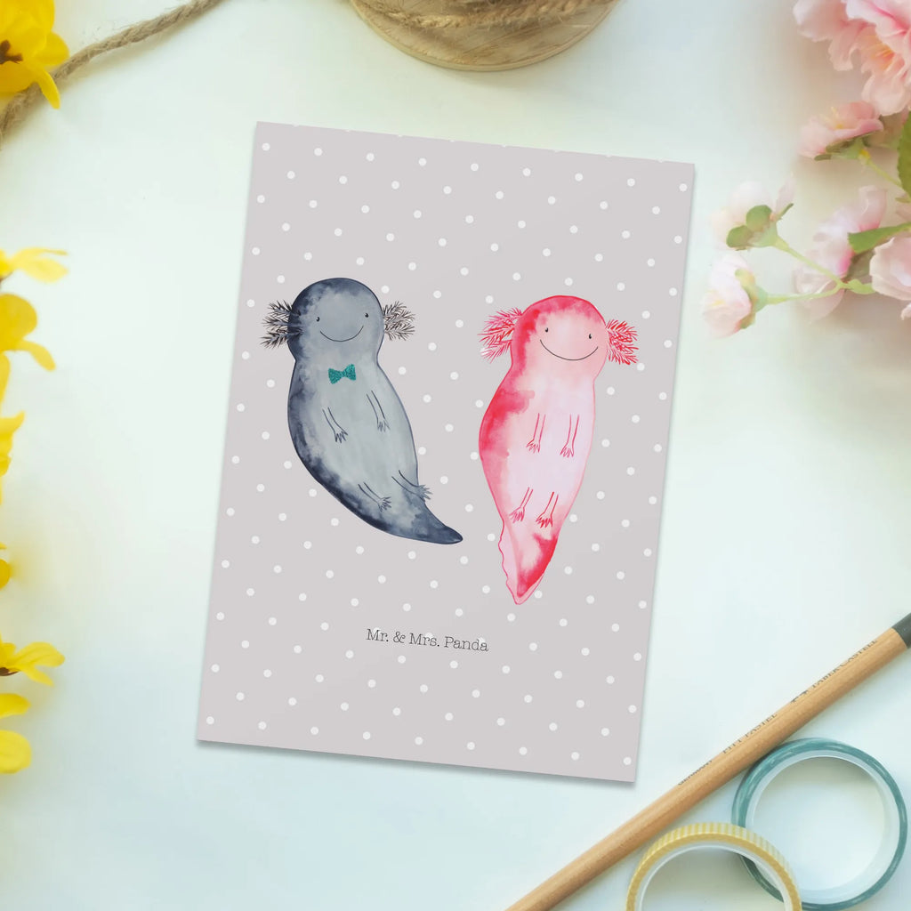 Pocztówka Axolotl Przyjaciółka Axolotl, Molch