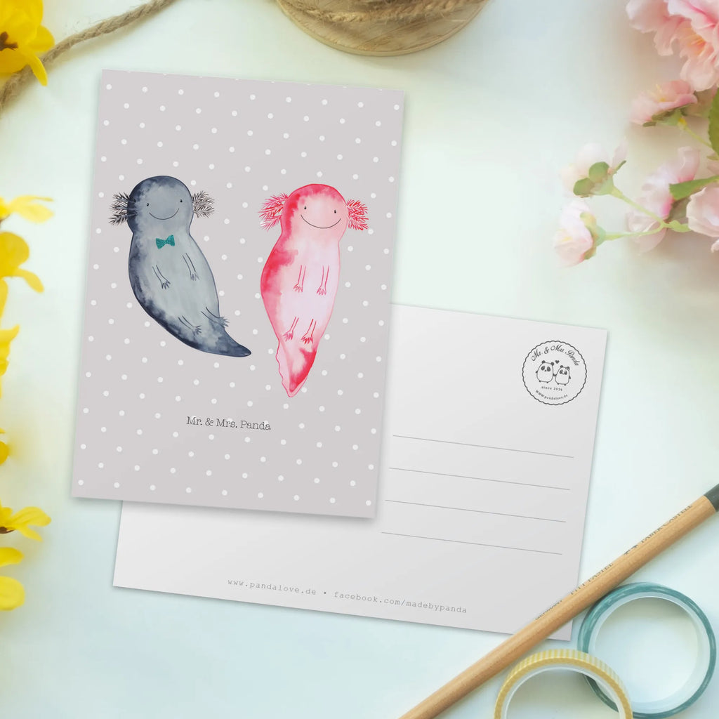 Pocztówka Axolotl Przyjaciółka Axolotl, Molch