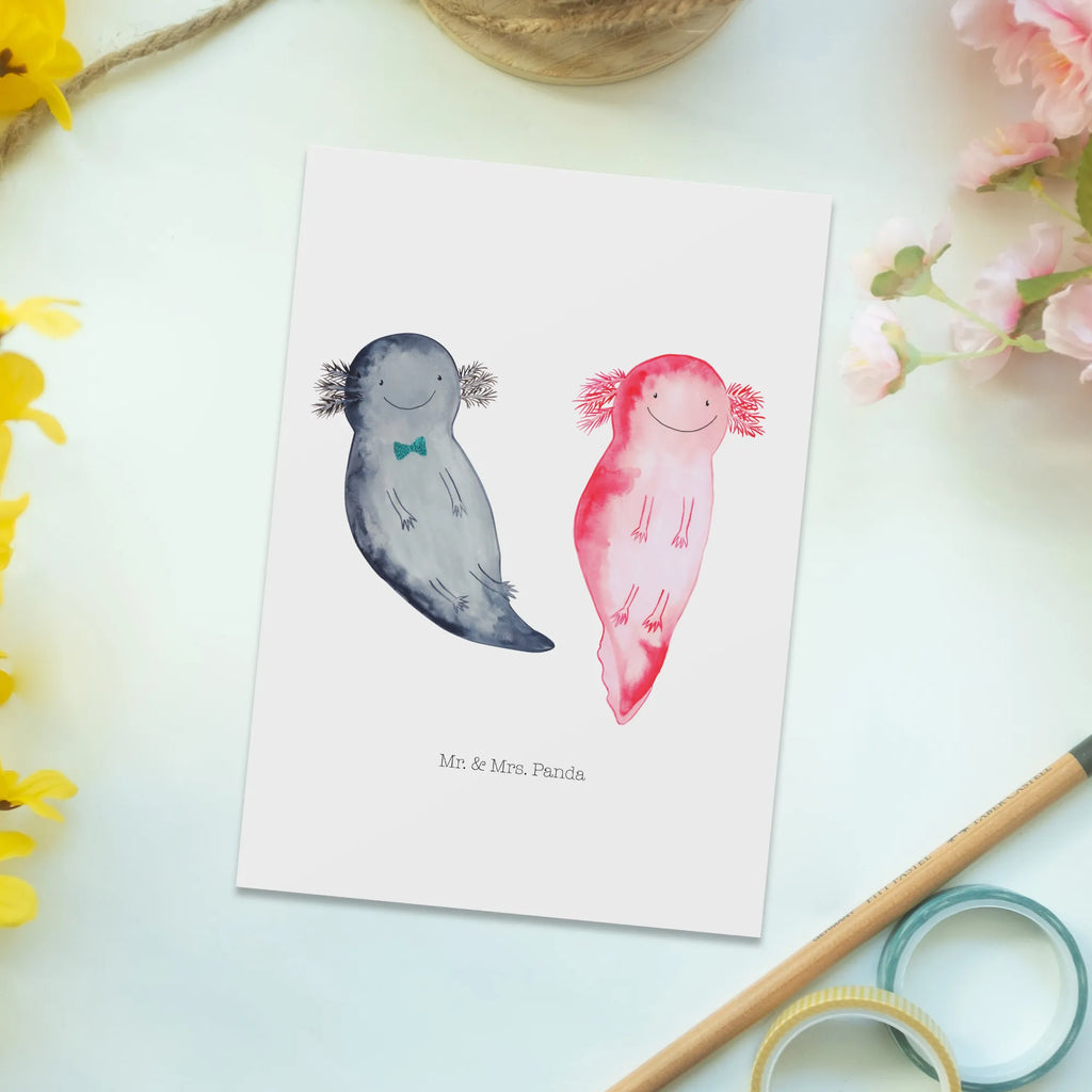 Pocztówka Axolotl Przyjaciółka Axolotl, Molch