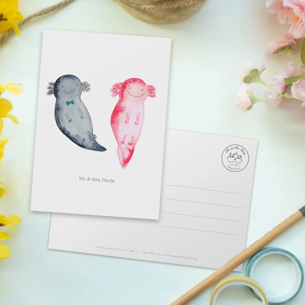 Pocztówka Axolotl Przyjaciółka Axolotl, Molch