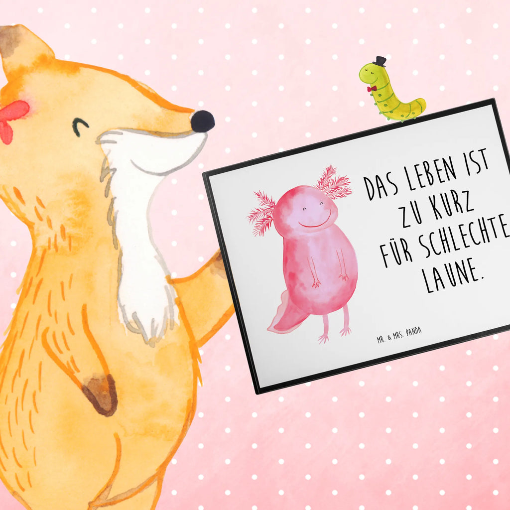 Schreibtischunterlage Axolotl Glücklich Schreibtischunterlage Groß, Schreibtisch Unterlagen, Schreibtischauflage, Schreibwaren, Bürobedarf, Büroartikel, Schreibunterlage, Axolotl, Molch, gute Laune, Motivation, Axolot, Lurche, Schwanzlurch, Lurch