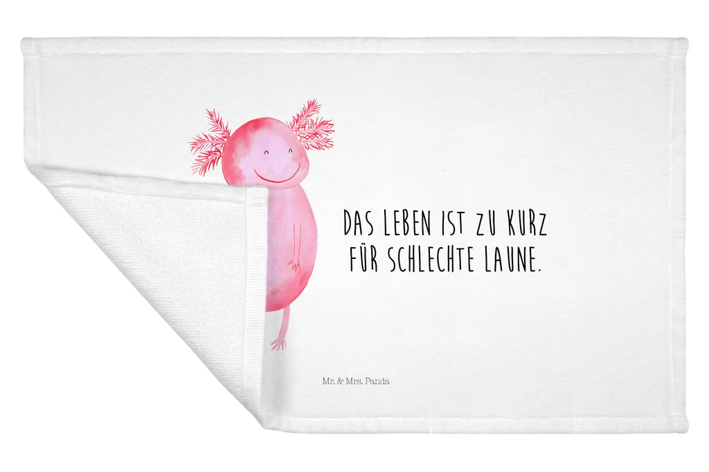 Hand towel axolotl Happy Towel, bathroom, children, big, towels, baby, bath towel, Axolotl, Axelotl, marine animals, Mexican walking fish, salamander, amphibian, axolot, good mood, tail, motivation, axolotl