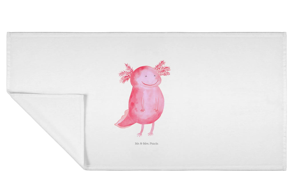 Hand towel axolotl Happy Towel, bathroom, children, big, towels, baby, bath towel, Axolotl, Axelotl, marine animals, Mexican walking fish, salamander, amphibian, axolot, good mood, tail, motivation, axolotl
