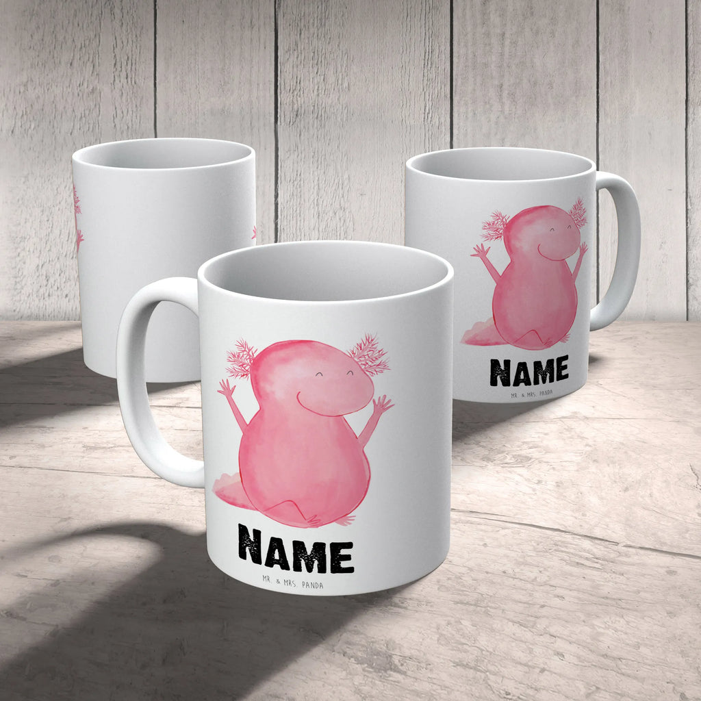 Personalisierte Tasse Axolotl Hurra Tasse mit Namen, Namenstasse, Drucken, Wunschname, Tasse, Personalisiert, Personalisierte Tasse, Namen, Axolotl, Molch, Axolot, Spaß, Lurch, Schwanzlurch, Lurche, Freude, Fröhlich, Motivation, Zufriedenheit