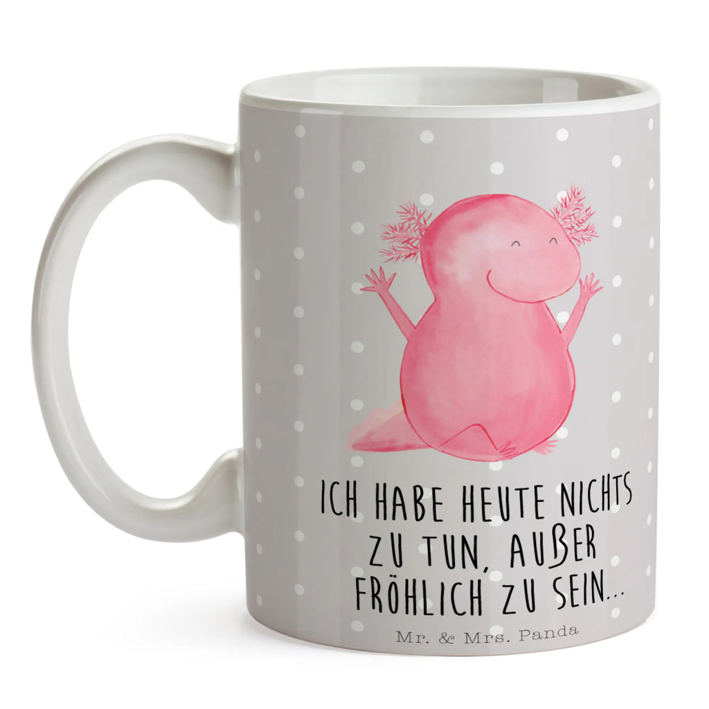 Tasse Axolotl Hurra Geschenktasse, Tasse, Teetasse, Tasse mit Motiven, Bürotasse, Tasse mit Zitaten, Porzellantasse, Kaffeetasse, Keramiktasse, Axolotl, Molch, fröhlich, Schwanzlurch, Freude, Zufriedenheit, Spaß, Motivation, Lurche, Axolot, Lurch
