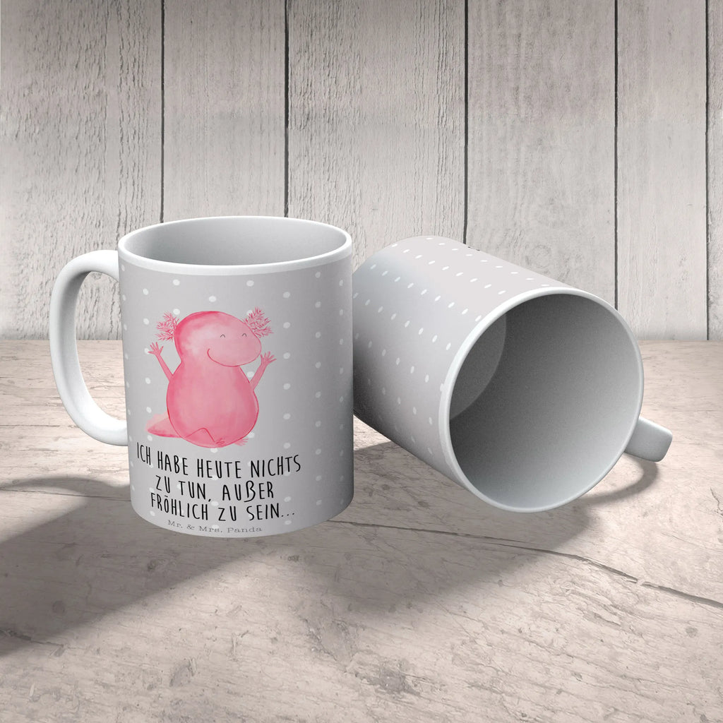 Tasse Axolotl Hurra Geschenktasse, Tasse, Teetasse, Tasse mit Motiven, Bürotasse, Tasse mit Zitaten, Porzellantasse, Kaffeetasse, Keramiktasse, Axolotl, Molch, fröhlich, Schwanzlurch, Freude, Zufriedenheit, Spaß, Motivation, Lurche, Axolot, Lurch