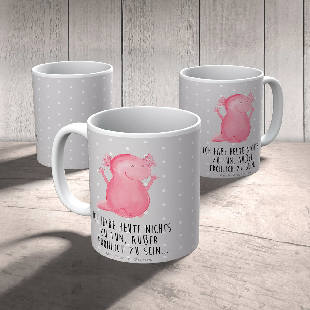 Tasse Axolotl Hurra Geschenktasse, Tasse, Teetasse, Tasse mit Motiven, Bürotasse, Tasse mit Zitaten, Porzellantasse, Kaffeetasse, Keramiktasse, Axolotl, Molch, fröhlich, Schwanzlurch, Freude, Zufriedenheit, Spaß, Motivation, Lurche, Axolot, Lurch