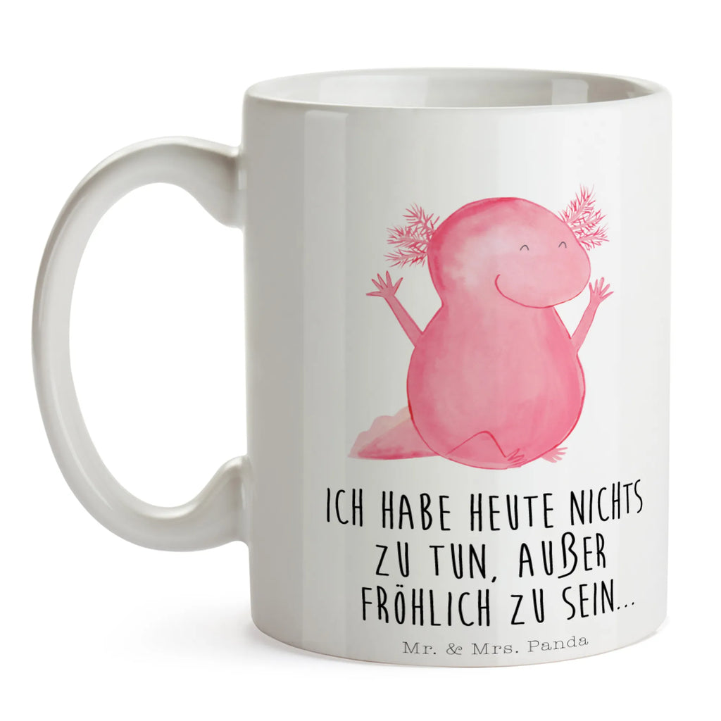 Tasse Axolotl Hurra Geschenktasse, Tasse, Teetasse, Tasse mit Motiven, Bürotasse, Tasse mit Zitaten, Porzellantasse, Kaffeetasse, Keramiktasse, Axolotl, Molch, fröhlich, Schwanzlurch, Freude, Zufriedenheit, Spaß, Motivation, Lurche, Axolot, Lurch
