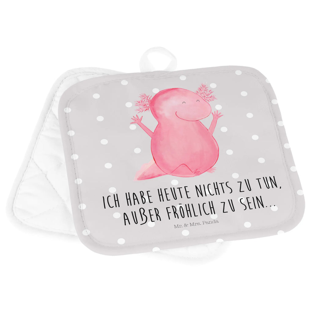2-elementowy zestaw podkładek pod garnki Axolotl Hurra Ofenhandschuh, Topflappen, Topflappen Set, Topflappen lustig, Topflappen 2er Set, Topflappen mit Spruch, Topfuntersetzer, Schöne Topflappen, Topflappenset, Topfhandschuhe, Topfhandschuh, Ofenhandschuhe, Axolotl, Molch, Axolot, Spaß, Lurch, Schwanzlurch, Lurche, Motivation, Zufriedenheit, Freude, fröhlich