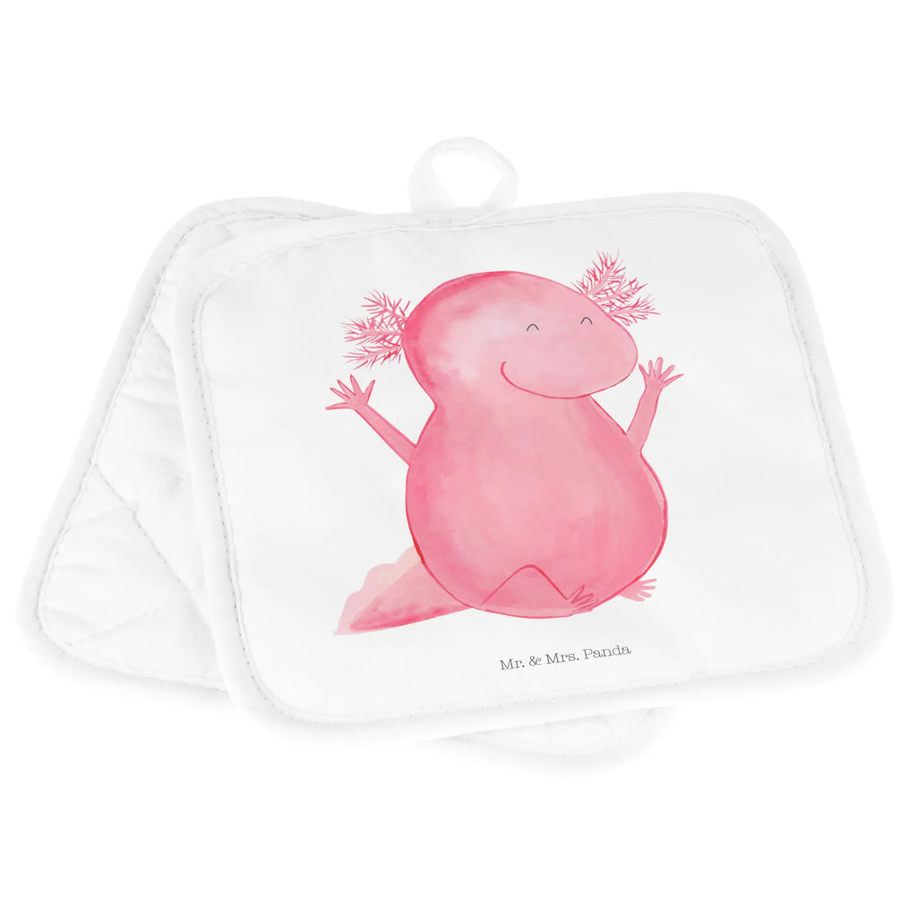 2-elementowy zestaw podkładek pod garnki Axolotl Hurra Ofenhandschuh, Topflappen, Topflappen Set, Topflappen lustig, Topflappen 2er Set, Topflappen mit Spruch, Topfuntersetzer, Schöne Topflappen, Topflappenset, Topfhandschuhe, Topfhandschuh, Ofenhandschuhe, Axolotl, Molch, Axolot, Spaß, Lurch, Schwanzlurch, Lurche, Motivation, Zufriedenheit, Freude, fröhlich