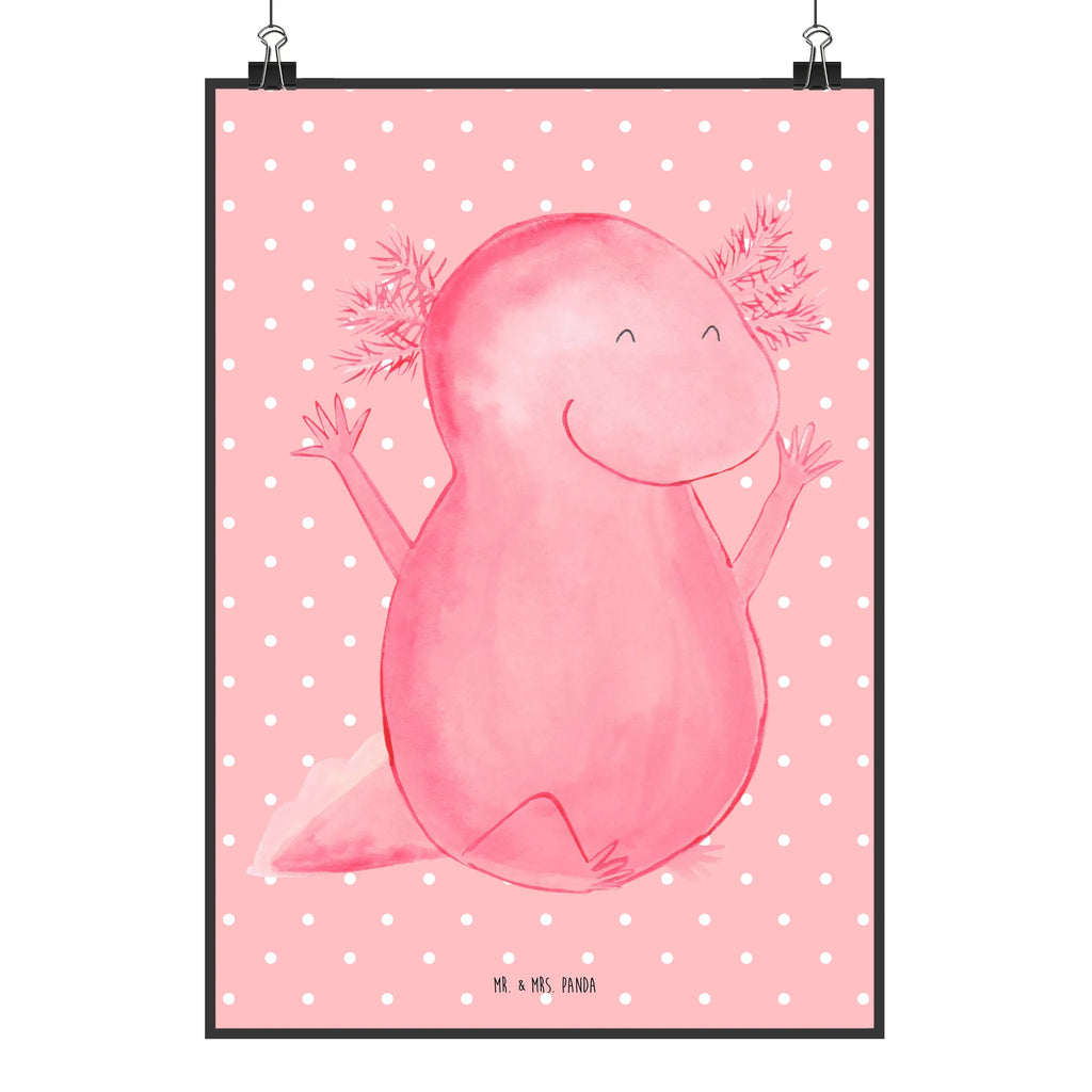 Poster axolotl Hooray Mr. & Mrs. Panda Poster, kunstposter, wanddeko, Wandschmuck, Wanddeko Bild, Bild für Wand, kunstdruck poster, kunst für die wand, Kunstdruck, drucke, Designposter, Posterdruck, wanddruck, Bild, grafikposter, Wandbild, Deko Bild, Poster, Wanddekoration, Plakat, wandkunst, Wandposter, Molch, Axolotl, Fröhlich, Lurch, Schwanzlurch, Zufriedenheit, Motivation, Freude, Lurche, Axolot, Spaß