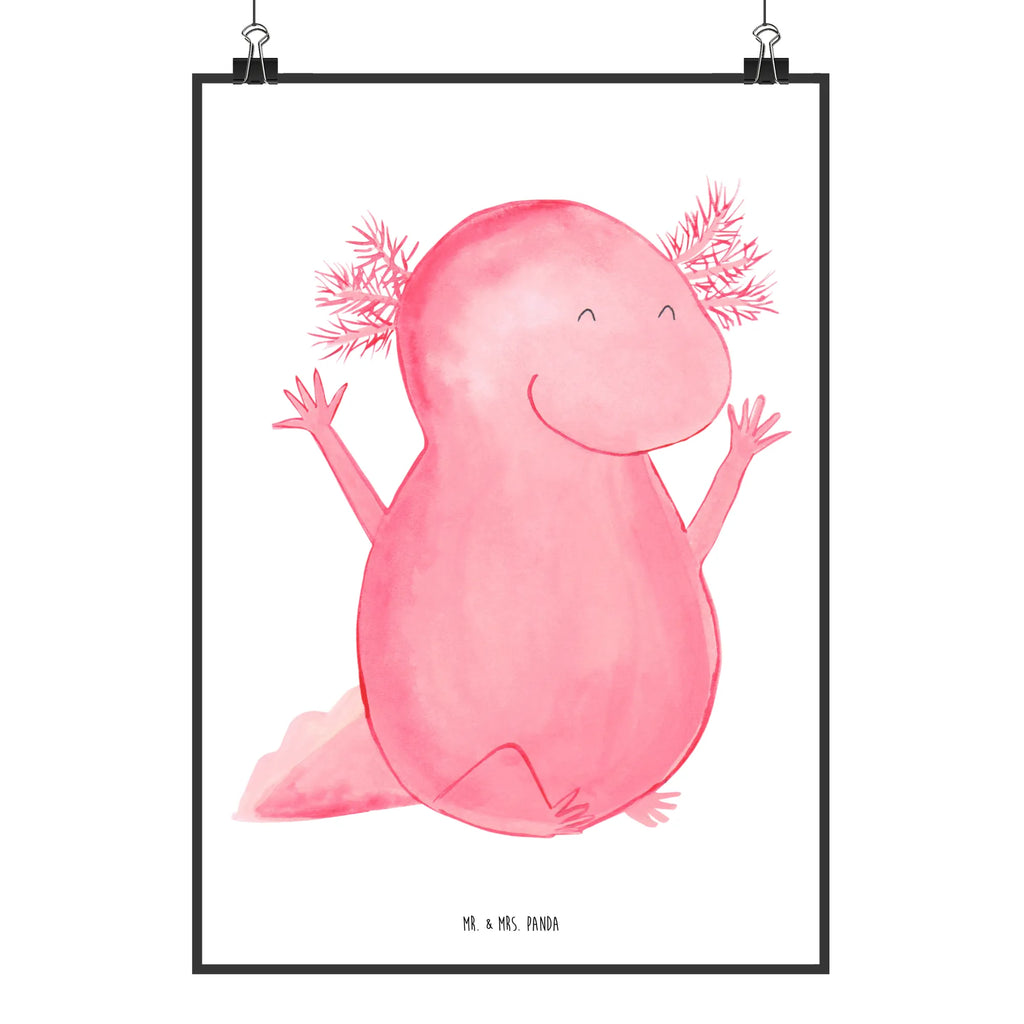 Poster axolotl Hooray Mr. & Mrs. Panda Poster, kunstposter, wanddeko, Wandschmuck, Wanddeko Bild, Bild für Wand, kunstdruck poster, kunst für die wand, Kunstdruck, drucke, Designposter, Posterdruck, wanddruck, Bild, grafikposter, Wandbild, Deko Bild, Poster, Wanddekoration, Plakat, wandkunst, Wandposter, Molch, Axolotl, Fröhlich, Lurch, Schwanzlurch, Zufriedenheit, Motivation, Freude, Lurche, Axolot, Spaß