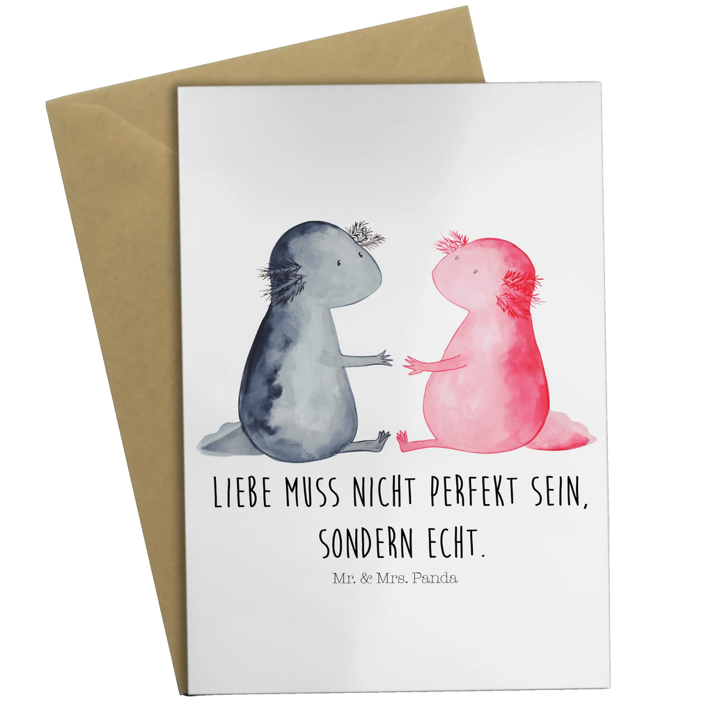 Kartka okolicznościowa Axolotl miłość Axolotl, Molch