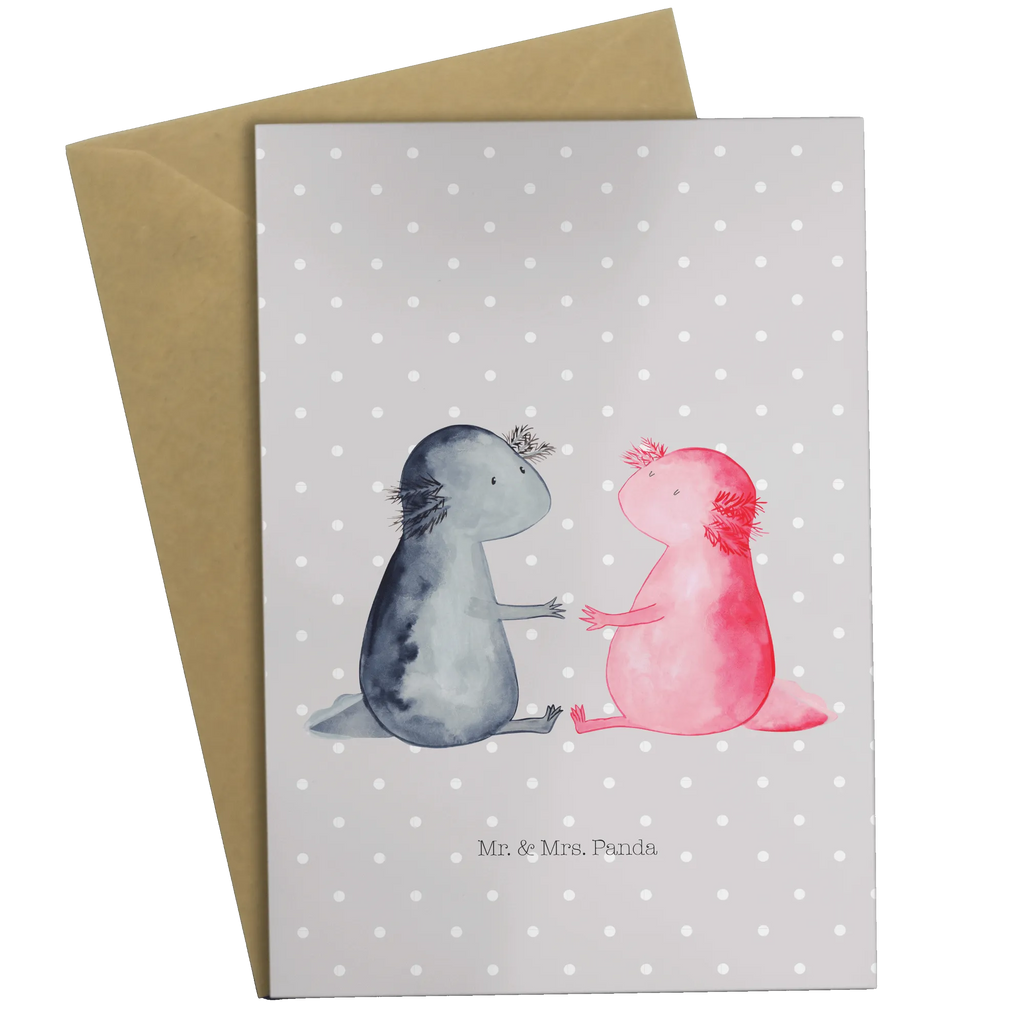 Kartka okolicznościowa Axolotl miłość Axolotl, Molch