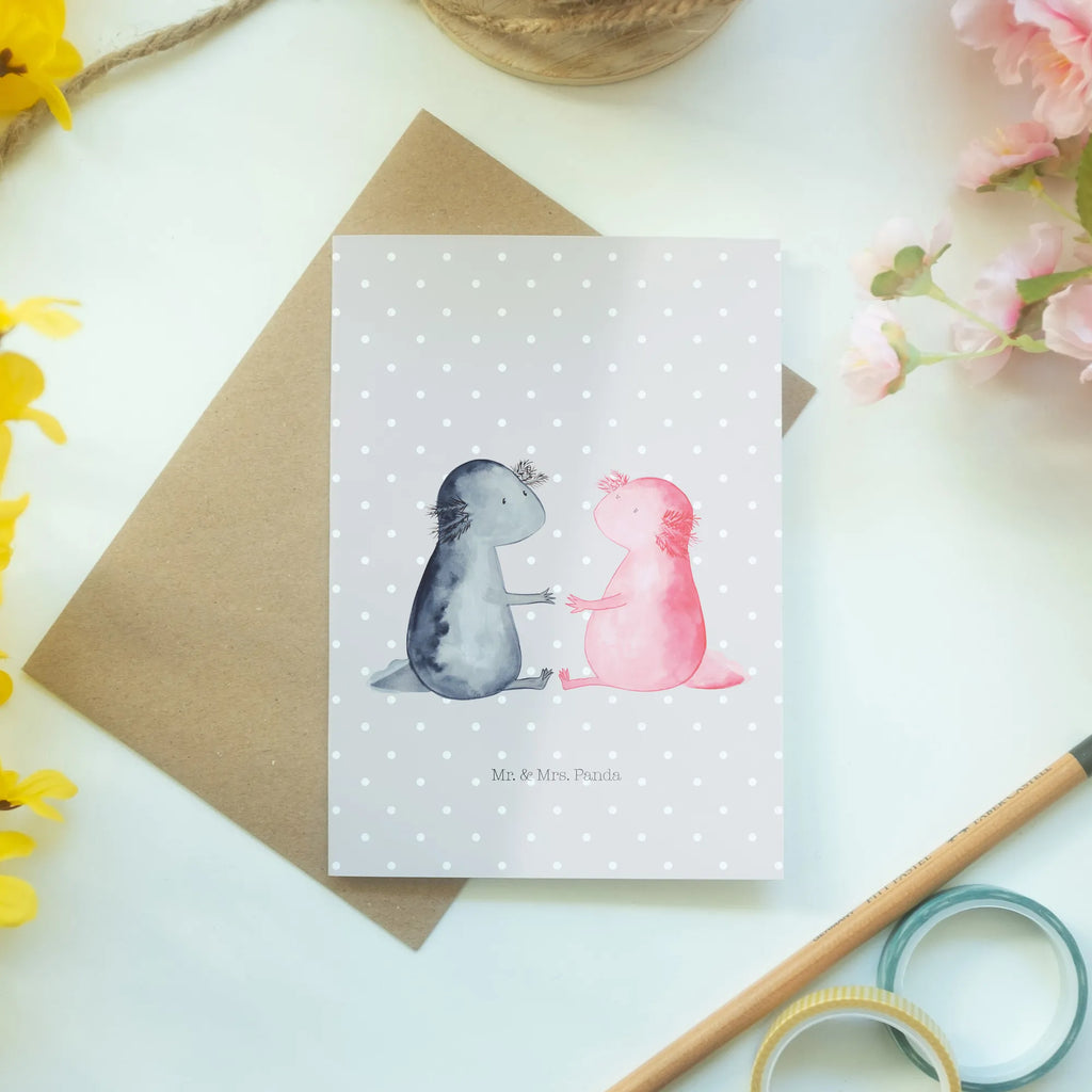 Kartka okolicznościowa Axolotl miłość Axolotl, Molch