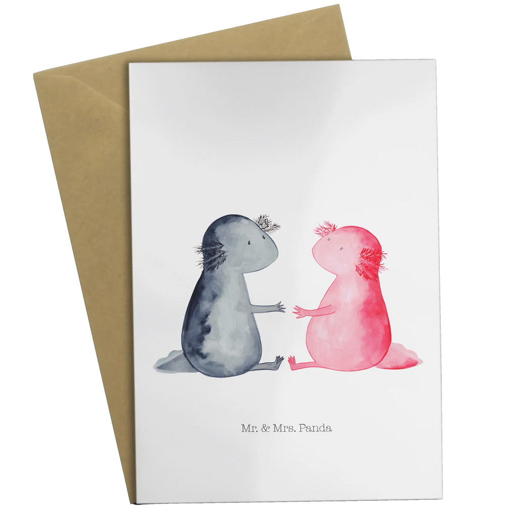 Kartka okolicznościowa Axolotl miłość Axolotl, Molch