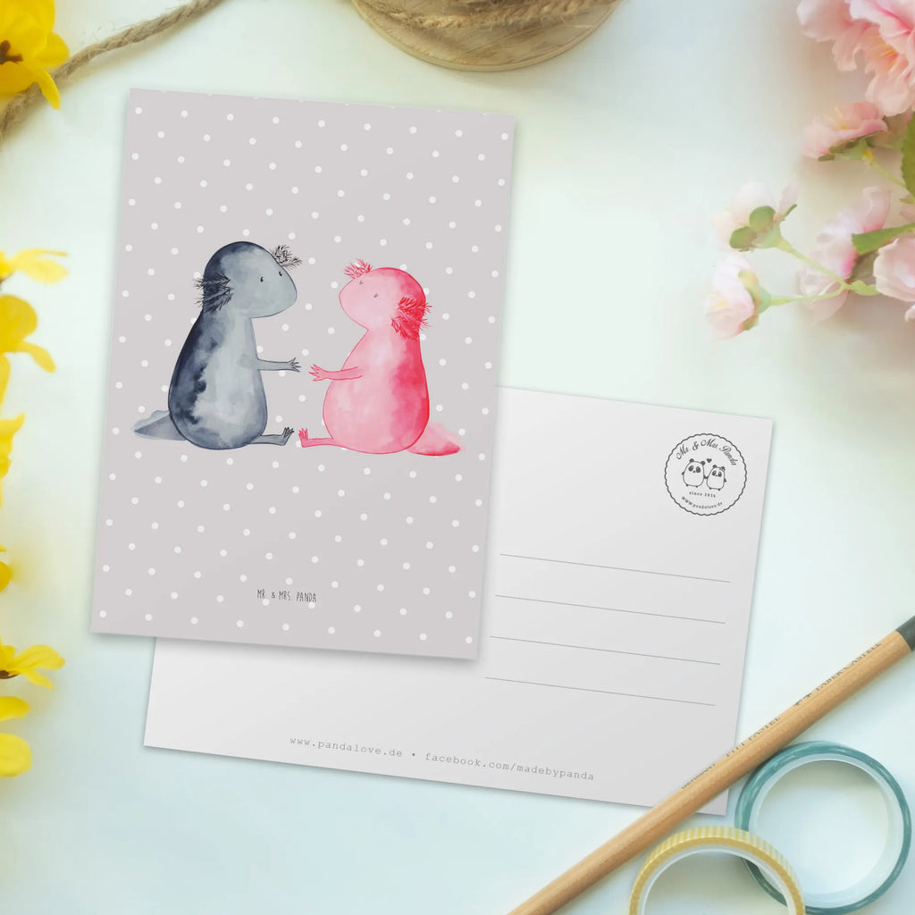 Postcard axolotl Love Grußkarte, Postkarten, Kunstkarten, Motivkarte, Designkarte, spruchkarte, Postkarte, bildkarte, kunstkarte, Fotokarte, einzelkarte, Ansichtskarte, Ansichtskarten, Molch, Axolotl, Liebe, Freund, Liebesbeweis, Ehemann, Lurche, Lurch, Jahrestag, Große Liebe, Valentinstag, Verlobter, Schwanzlurch, Axolot