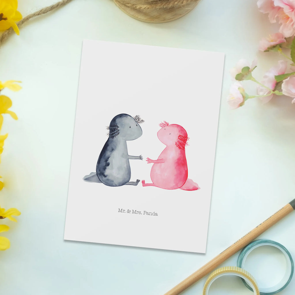 Postcard axolotl Love Grußkarte, Postkarten, Kunstkarten, Motivkarte, Designkarte, spruchkarte, Postkarte, bildkarte, kunstkarte, Fotokarte, einzelkarte, Ansichtskarte, Ansichtskarten, Molch, Axolotl, Liebe, Freund, Liebesbeweis, Ehemann, Lurche, Lurch, Jahrestag, Große Liebe, Valentinstag, Verlobter, Schwanzlurch, Axolot