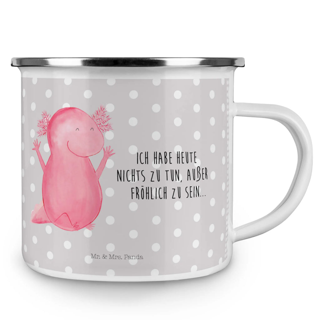 Enamel camping mug axolotl Hooray Emailletasse, emaillebecher, metallbecher, Becher, reisetasse, Tasse Emaille, Campingtasse, Kaffeebecher, Reisebecher, Pott, Trinkbecher, Emaille Becher, becher emaille, Emaille Tasse, Tasse, Metalltasse, Kaffeetasse, wanderbecher, wandertasse, Campingbecher, blechbecher, Blechtasse, Teetasse, Teebecher, Molch, Axolotl, Axolot, Freude, Schwanzlurch, Spaß, Lurch, Lurche, Motivation, Fröhlich, Zufriedenheit