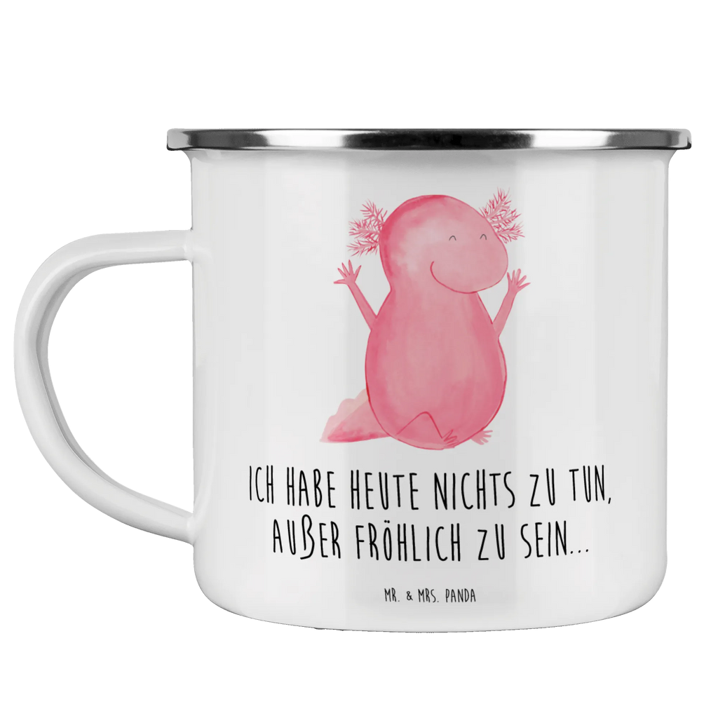 Enamel camping mug axolotl Hooray Emailletasse, emaillebecher, metallbecher, Becher, reisetasse, Tasse Emaille, Campingtasse, Kaffeebecher, Reisebecher, Pott, Trinkbecher, Emaille Becher, becher emaille, Emaille Tasse, Tasse, Metalltasse, Kaffeetasse, wanderbecher, wandertasse, Campingbecher, blechbecher, Blechtasse, Teetasse, Teebecher, Molch, Axolotl, Axolot, Freude, Schwanzlurch, Spaß, Lurch, Lurche, Motivation, Fröhlich, Zufriedenheit