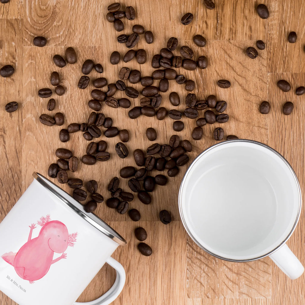 Enamel camping mug axolotl Hooray Emailletasse, emaillebecher, metallbecher, Becher, reisetasse, Tasse Emaille, Campingtasse, Kaffeebecher, Reisebecher, Pott, Trinkbecher, Emaille Becher, becher emaille, Emaille Tasse, Tasse, Metalltasse, Kaffeetasse, wanderbecher, wandertasse, Campingbecher, blechbecher, Blechtasse, Teetasse, Teebecher, Molch, Axolotl, Axolot, Freude, Schwanzlurch, Spaß, Lurch, Lurche, Motivation, Fröhlich, Zufriedenheit