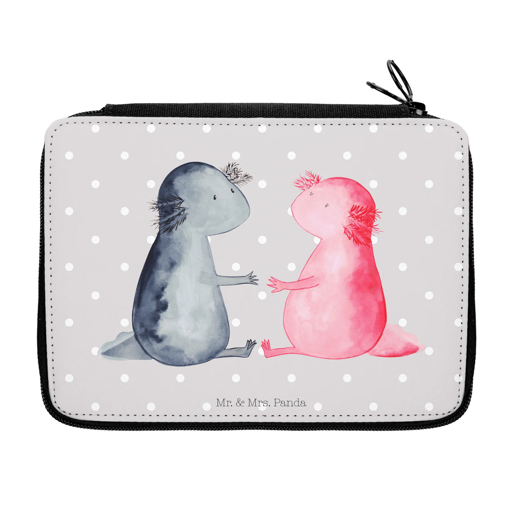 Leather folder axolotl Love pupil, pencil case, gift, school, motif, enrolment, primary school, child, pen roll, pencil bag, Axolotl, Axelotl, marine animals, Mexican walking fish, salamander, proof of love, husband, love, amphibian, anniversary, tail, valentine's day, friend, great love, fiancé, axolot, axolotl