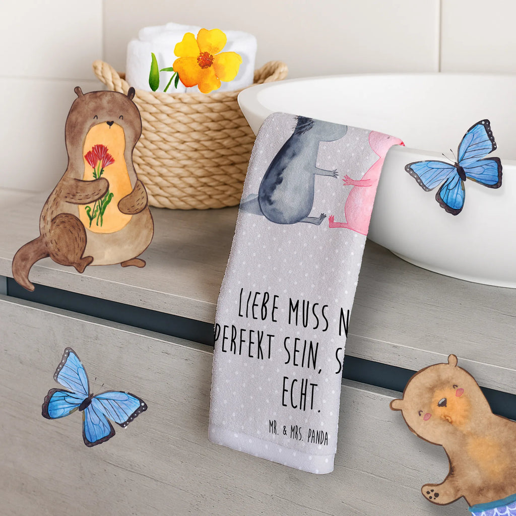 Guest towel axolotl Love Guest towel, hand towels, guest towels, towel, 50 x 30, Axolotl, Axelotl, marine animals, Mexican walking fish, salamander, great love, valentine's day, fiancé, tail, husband, amphibian, proof of love, axolotl, axolot, friend, love, anniversary
