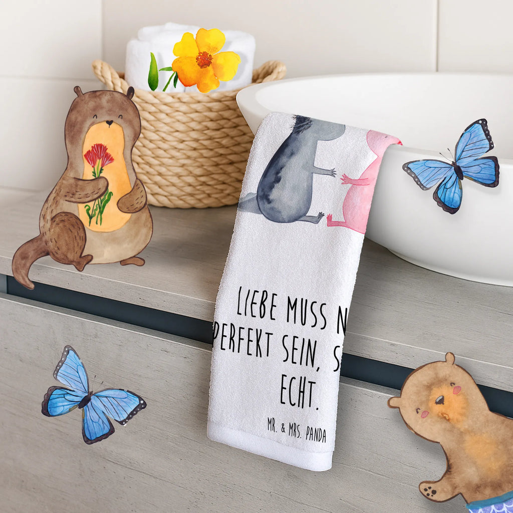 Guest towel axolotl Love Guest towel, hand towels, guest towels, towel, 50 x 30, Axolotl, Axelotl, marine animals, Mexican walking fish, salamander, great love, valentine's day, fiancé, tail, husband, amphibian, proof of love, axolotl, axolot, friend, love, anniversary