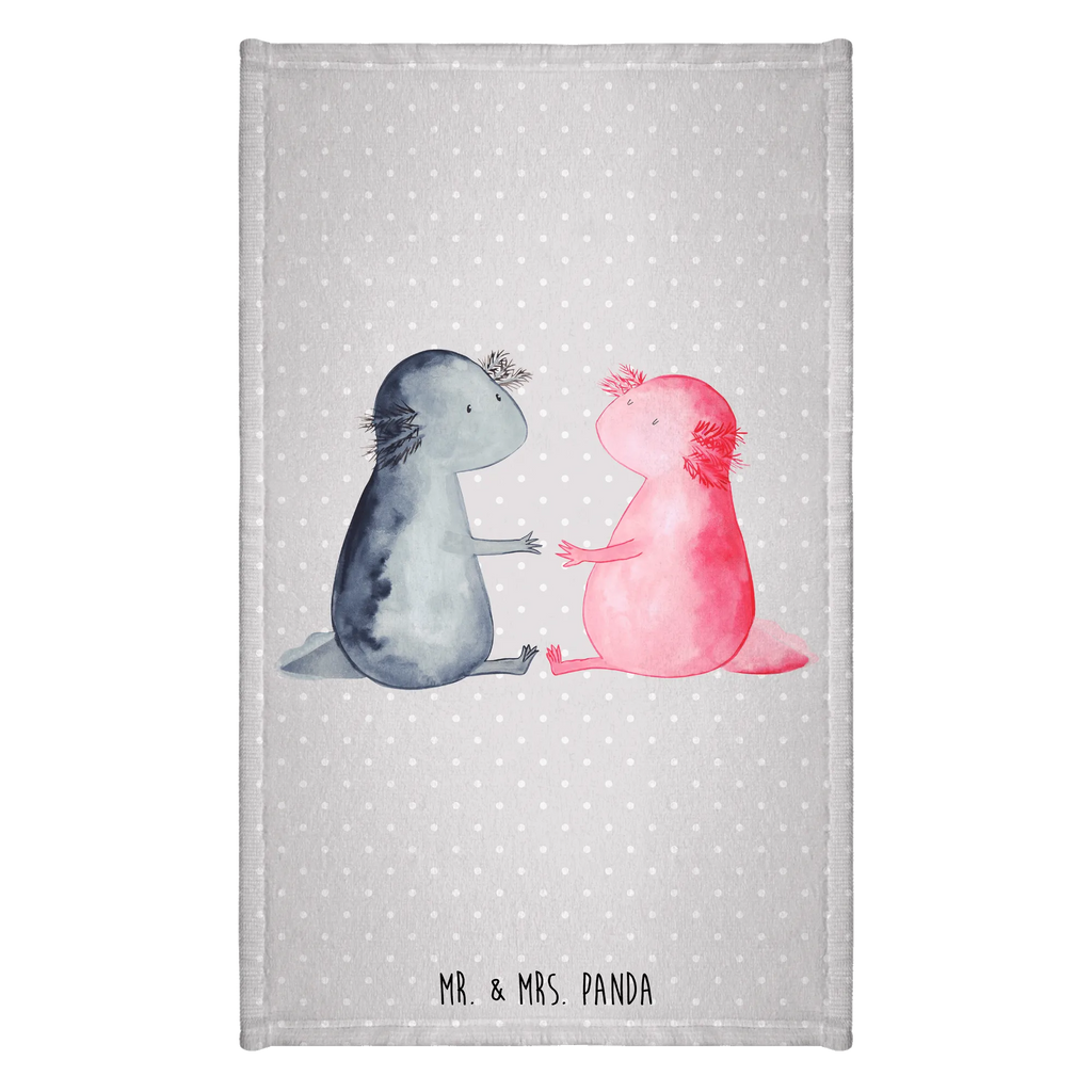 Guest towel axolotl Love Guest towel, hand towels, guest towels, towel, 50 x 30, Axolotl, Axelotl, marine animals, Mexican walking fish, salamander, great love, valentine's day, fiancé, tail, husband, amphibian, proof of love, axolotl, axolot, friend, love, anniversary