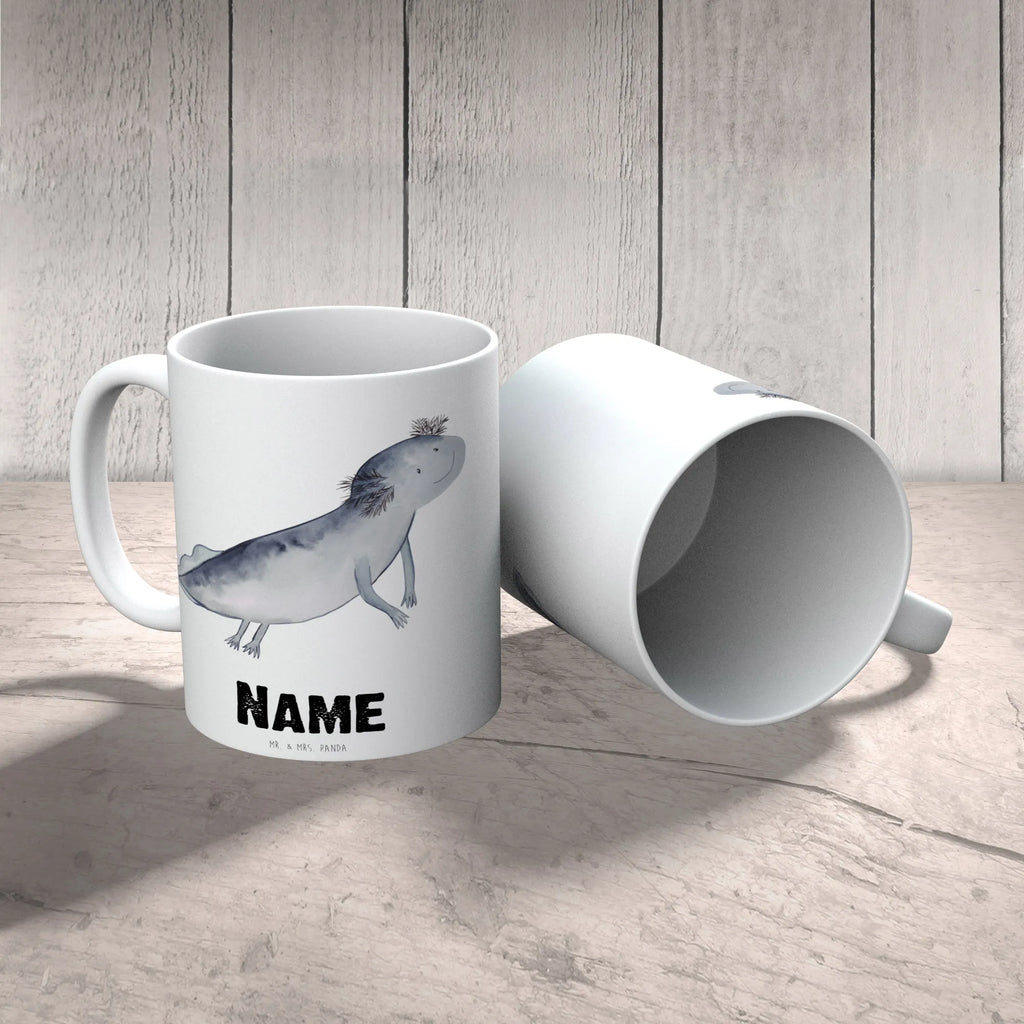 Personalisierte Tasse Axolotl Schwimmen Namen, Namenstasse, Tasse, Personalisierte Tasse, Personalisiert, Tasse mit Namen, Wunschname, Drucken, Axolotl, Molch, Motivation, Problem, Schwanzlurch, Probleme, Axolot, Lurche, Lösungen, Lurch