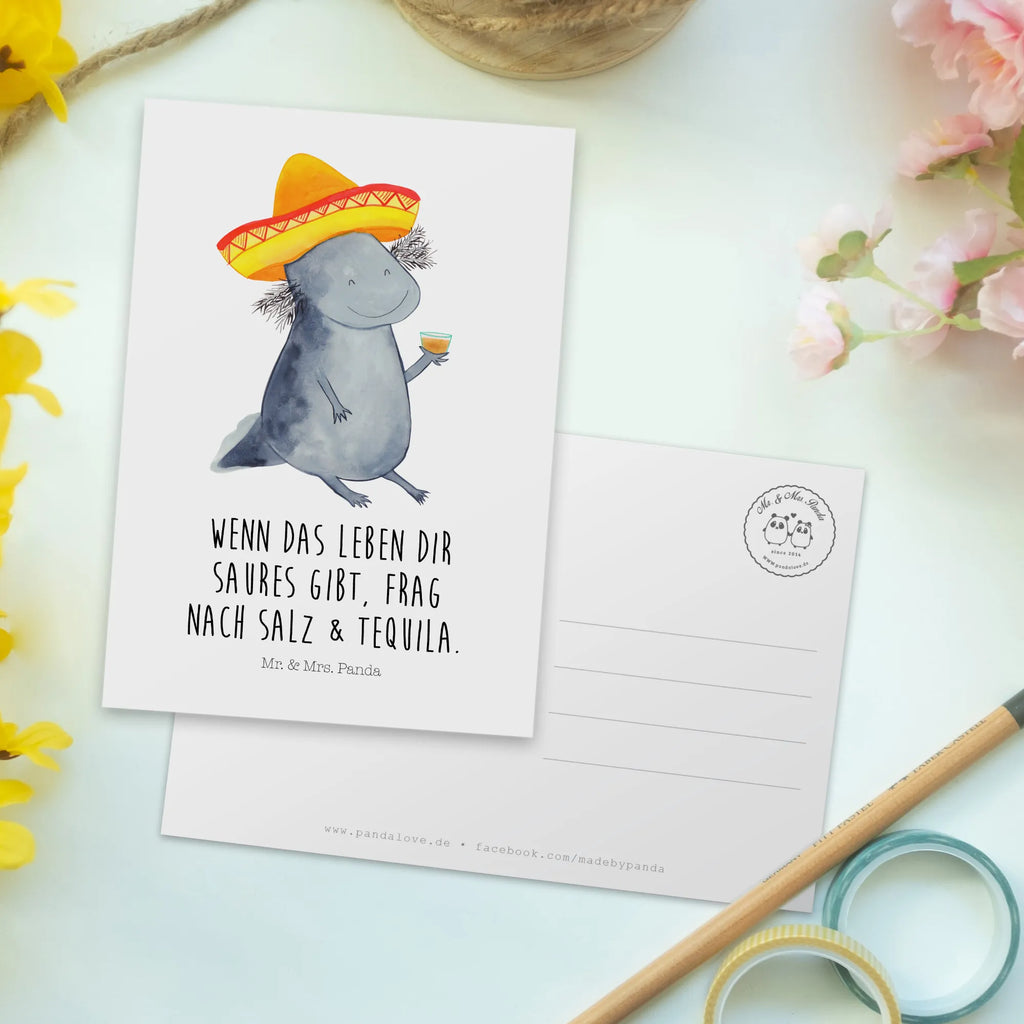 Postcard axolotl tequila Ansichtskarten, Karte, Geburtstagskarte, Grußkarte, Einladungskarte, Einladung Geburtstag, Dankeskarte, Geschenkkarte, Einladungskarten Geburtstag, Einladung, Postkarte, Ansichtskarte, Axolotl, Molch, Lurche, Mexico, Spruch, Sombrero, Schwanzlurch, Axolot, Lurch, Mexiko, Feuerdrache, Zitrone, Tequila, Motivation, Feuersalamander