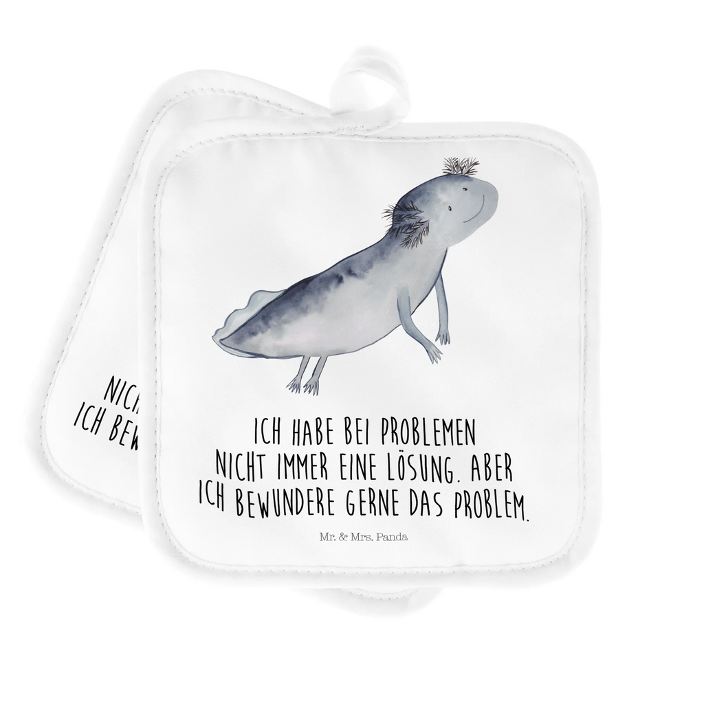 2-elementowy zestaw podkładek pod garnki ajolotl pływanie Topfuntersetzer, Topfhandschuhe, Topflappenset, 2er Set Topflappen, Topflappen 2er Set, Topflappen Set, Topflappen, topfhalter, Axolotl, Molch, Lurch, Probleme, Schwanzlurch, Lösungen, Problem, Motivation, Axolot, Lurche