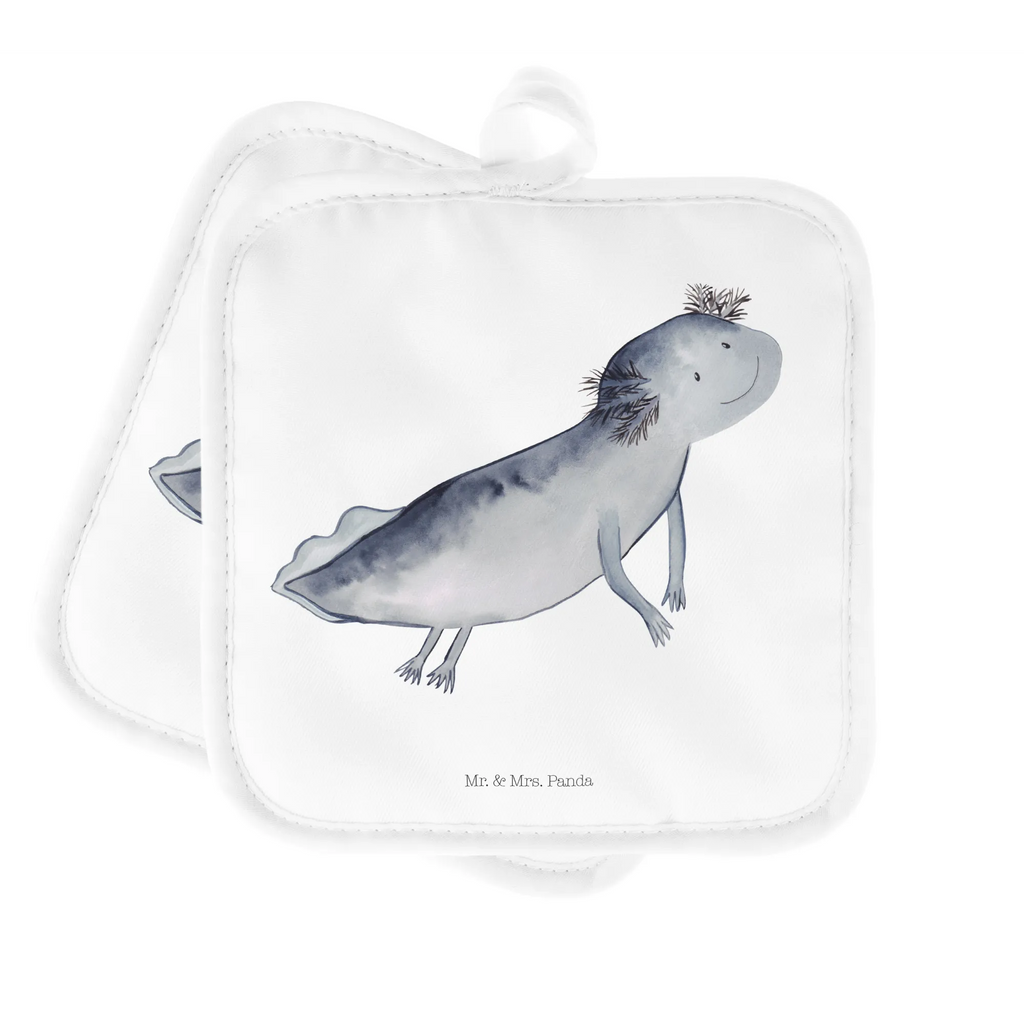 2-elementowy zestaw podkładek pod garnki ajolotl pływanie Topfuntersetzer, Topfhandschuhe, Topflappenset, 2er Set Topflappen, Topflappen 2er Set, Topflappen Set, Topflappen, topfhalter, Axolotl, Molch, Lurch, Probleme, Schwanzlurch, Lösungen, Problem, Motivation, Axolot, Lurche