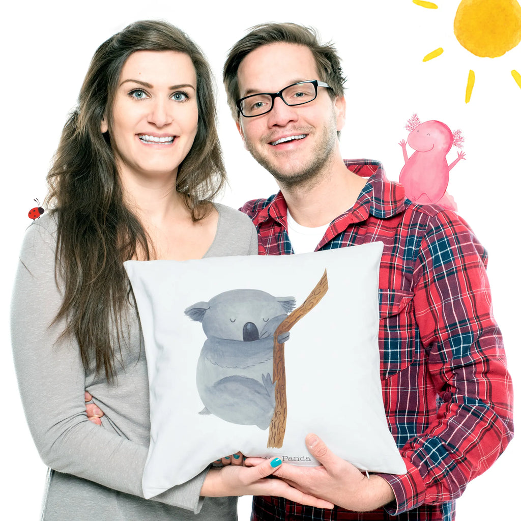 Cushion koala 40 x 40, pillows, settee, 40x40, soft, pad, pillow case, fluffy, bed, Pillow, bedroom, cushion, couch, sofa, small animals, cute, funny, cute animal motives, hand drawn, small world, funny sayings, good mood, happy, gifts, gift ideas, special gifts, animal lover, card, dream, dreamland, Koala, sleeping, bear, koala bear