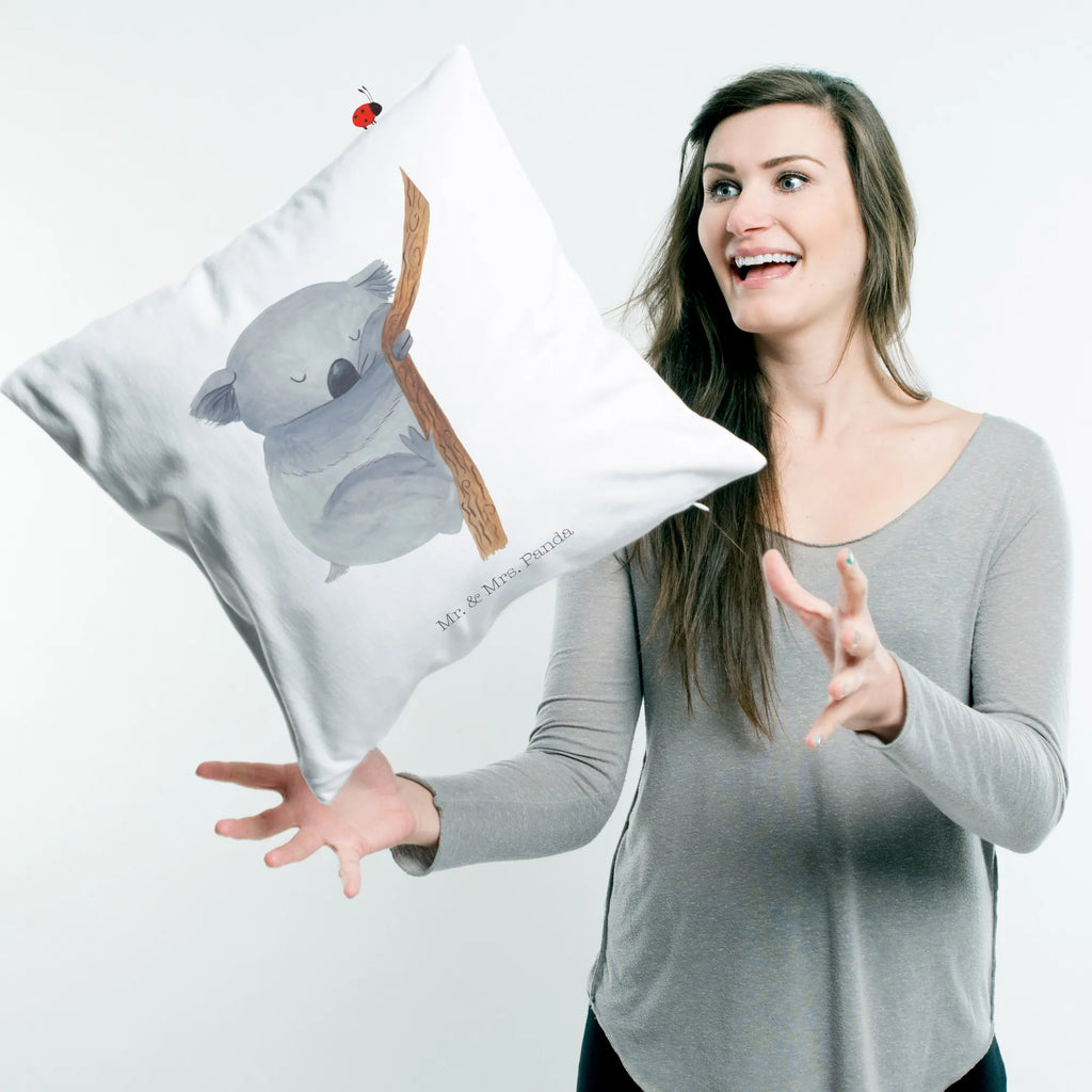 Cushion koala 40 x 40, pillows, settee, 40x40, soft, pad, pillow case, fluffy, bed, Pillow, bedroom, cushion, couch, sofa, small animals, cute, funny, cute animal motives, hand drawn, small world, funny sayings, good mood, happy, gifts, gift ideas, special gifts, animal lover, card, dream, dreamland, Koala, sleeping, bear, koala bear