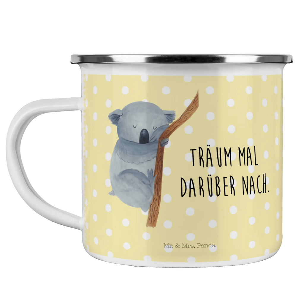 Camping Emaille Tasse Koalabär metallbecher, blechbecher, Metalltasse, Teetasse, Emailletasse, wandertasse, Kaffeetasse, Campingtasse, Kaffeebecher, Trinkbecher, wanderbecher, Blechtasse, becher emaille, emaillebecher, Tasse, Becher, Reisebecher, Campingbecher, Pott, Emaille Becher, Emaille Tasse, Tasse Emaille, Teebecher, reisetasse, Tiere, Tiermotive, Gute Laune, Lustige Sprüche, Traum, Schlafzimmer, Koalabär, Traumland, Träumen, Koala, Bär, schlafen