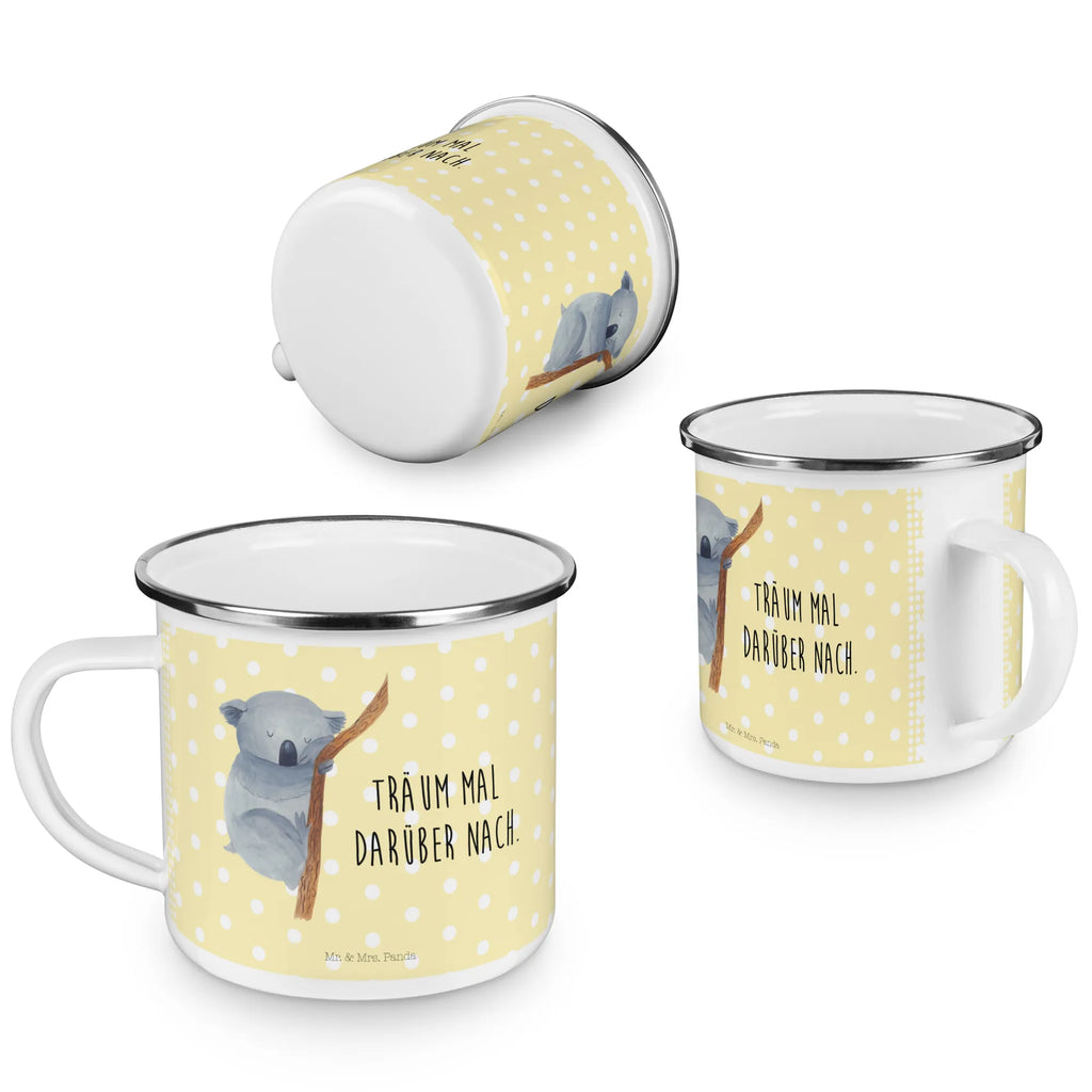 Camping Emaille Tasse Koalabär metallbecher, blechbecher, Metalltasse, Teetasse, Emailletasse, wandertasse, Kaffeetasse, Campingtasse, Kaffeebecher, Trinkbecher, wanderbecher, Blechtasse, becher emaille, emaillebecher, Tasse, Becher, Reisebecher, Campingbecher, Pott, Emaille Becher, Emaille Tasse, Tasse Emaille, Teebecher, reisetasse, Tiere, Tiermotive, Gute Laune, Lustige Sprüche, Traum, Schlafzimmer, Koalabär, Traumland, Träumen, Koala, Bär, schlafen